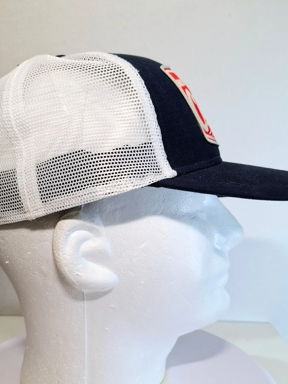 Carhartt Generations Patch Trucker Hat - Navy with Red Patch